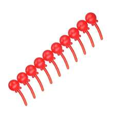 100/200pcs Soft Flexible Fishing Lures With Tail Design, Reusable, Suitable For Bottom Fishing - Red - View 7