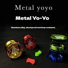 Beginner & Teen Alloy Yo-Yo Toy - Outdoor Game & Hand-Eye Coordination Development Christmas Halloween Gift, Spinning Toy - Durable Metal Gyro, Smooth Spinning Motion, Available In Blue, Green, Purple, Red - Multicolor - View 5