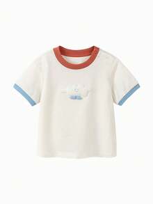 mini bala 棉质网眼儿童T恤，透气速干轻便夏季上衣，适合婴幼儿穿着，2026款 - 乳白 - 查看 4