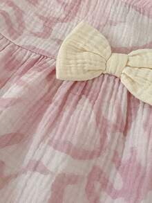 Summer New Baby Girl Outfit, Butterfly Print Bow Vest Top + Pants 2pcs Set, Baby Girl Sweet Versatile Suit - Pink - View 7