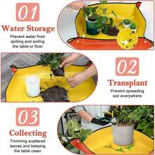 Gardening Pot Mat - Durable And Easy-To-Clean Mixed Soil Mat For Indoor/Outdoor Use, Suitable For Succulents, Flowers And Vegetables - No Debris Planting And Transplanting, Succulent Care, Sturdy Edge Design - Replace Soil Pad - View 3