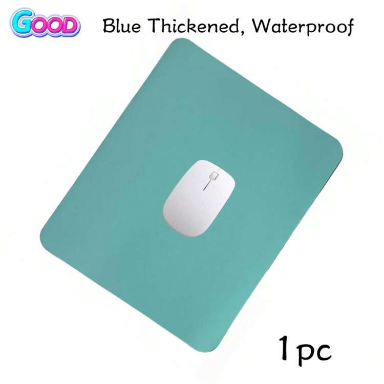 小型PU鼠标垫，防滑游戏桌面皮革鼠标垫，防水防刮，适用于PC、笔记本电脑、台式电脑游戏鼠标，桌面配件，办公用品，办公桌配件，鼠标垫，桌面鼠标垫 - 彩色 - 查看 11