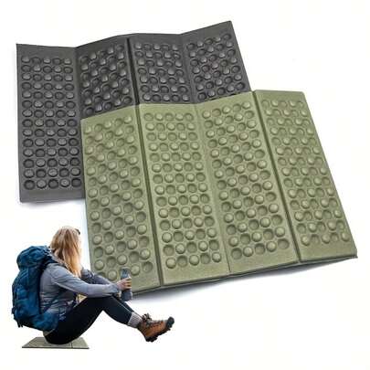 Alfombrilla de drenaje en panal de 11.42" X 15.35", Almohadilla de masaje, Estera plegable impermeable de XPE, Cojín portátil y ligero antideslizante adecuado para senderismo, camping, entrenamiento, picnic, viajes, descanso en el parque y actividades al aire libre, Diseño de masaje cómodo y duradero, Fácil de transportar y almacenar, Accesorio de camping ideal para viajeros y excursionistas
