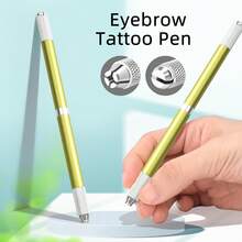 1pc Manual Dual-Head Tattoo Pen, Permanent Makeup Machine, Microblading Eyebrow Lip Pen, Professional Tattoo Artist Tebori Pen - Multicolor - View 6
