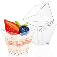 15pcs/50pcs 2oz/4oz Transparent Dessert Cups, Suitable For Desserts, Appetizers, Ice Cream, Ideal For Holiday Parties, Weddings, Home Decor, Festive Gatherings - Multicolor - View 5