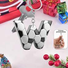 Móc khóa chữ cái bóng đá thiết kế phẳng 2D, dành cho cầu thủ và người hâm mộ bóng đá, có logo đội và tên cầu thủ - Quà tặng chủ đề bóng đá bằng acrylic, thích hợp làm quà tặng tiệc tùng, phụ kiện túi xách, móc khóa tập luyện/thi đấu và vật dụng trang trí, được chế tác với thiết kế phẳng 2D, là món quà dành cho mẹ, cha, lễ tốt nghiệp và giáo viên. - Móc khóa chữ cái hình quả bóng đá - Xem 35