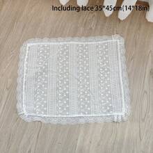 Bộ 1/2/6 tấm lót bàn thêu màu trắng kiểu Pháp, đế lót ly viền ren, khăn phủ bàn đa năng, khăn trải bàn. - Nhiều màu - Xem 2