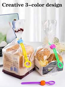 3-Pack Reusable Food Sealing Clips, Colorful Plastic Bag Clips, Creative Food Preservation Clips, Suitable For Various Plastic Bags And Snack Bags, Great Gift For Mom, Kitchen Storage And Preservation Tools, Kitchen Accessories, Kitchen Necessities, Back To School Supplies - Multicolor - View 8
