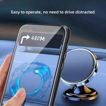 360° Rotatable Magnetic Car Phone Holder: Strong Magnetic Attraction, Adjustable Height, Convenient For Navigation. - Multicolor - View 4