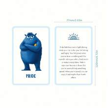 1pc Set Of 96 Emotion Monster Cards With Descriptions, Emotion Cards - Self-Regulation Tool, Social-Emotional Learning, Emotion Management - Multicolor - View 6