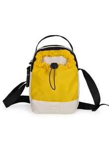 1pc Nylon Drawstring Bucket Bag, Shoulder Crossbody Handbag, Large Capacity Casual Unisex Bag, Korean Style - Multicolor - View 14