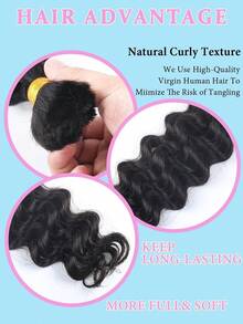 Cabello Humano Rizado Profundo para Trenzas Boho, 2 Paquetes de 35cm (14 Pulgadas), 100g  Extensiones de Cabello Humano Ondulado Natural Negro 1B para Mujeres - #27 Rubio miel - Ver 6