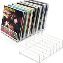 2 Packs Acrylic CD Storage Racks. These CD Display Racks Hold Up To 14 Standard CD Cases And Are Suitable For Media Organization, Home Decor, Back-To-School Classroom Decoration, And School Supplies. - Clear - View 2