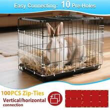 Tấm chắn nước bằng nhựa PVC trong suốt 10 lỗ, có thể cắt tỉa, thích hợp cho chuồng nuôi động vật nhỏ và lồng thú cưng, ngăn ngừa thức ăn, cỏ khô và chất thải bị đổ ra ngoài, thích hợp cho chuột hamster, thỏ và chuột lang, sử dụng được quanh năm. - Nhiều màu - Xem 2