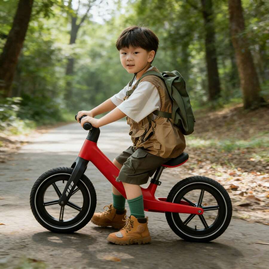 Xe đạp thăng bằng cho trẻ em, phù hợp cho trẻ từ 3 tuổi trở lên, thiết kế không bàn đạp, tay lái và yên xe có thể điều chỉnh, tương tác giữa cha mẹ và con cái, đi xe ngoài trời vào mùa hè, quà tặng sinh nhật, bao gồm mũ bảo hiểm, giá đỡ bên, miếng bảo vệ đầu gối, chắn bùn, bọc tay lái, miếng dán phản quang, lốp 12/14 inch, phù hợp cho trẻ cao từ 80-105cm/95-130cm, lốp xốp và lốp cao su bơm hơi.