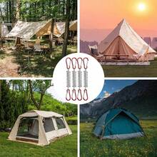 4/6pcs Camping Tent Spring Clip Set, Tent Spring Porch Swing Clips, Heavy Duty Frame Accessories Sun Shade Tensioner, For Fixing Waterproof Tent Canopy - Tent Buckle Set - View 6