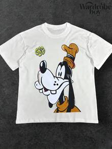 Disney Printed T-Shirt,Disney Golf Print Short-Sleeve T-Shirt, Unisex,High-Quality Pure Cotton T-Shirt,Suitable For All Seasons, Comfortable And Breathable| Exquisite Design | The Best Choice For Giving Gifts - 白色 - 查看 3