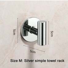 Stainless Steel Towel Ring, Towel Rack, Wall-Mounted Towel Bar, Bathroom Towel Storage, Towel Holder - Gold - View 7