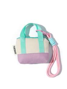 1 PC New Mini Coin Purse With Wristband Earphone Case Dopaamine Pink Card Holder Dopamine Pink Mini Handbag Earphone Case - Multicolor - View 9