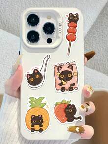 50张可爱猫咪贴纸，可用于装饰手机壳、笔记本电脑、水瓶、吉他、行李箱、滑板、剪贴簿、手账等，趣味文具贴纸，Kindle适用 - 黑貓 - 查看 2