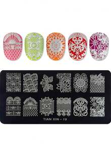 1pc Stainless Steel Nail Art Stamping Plates Set DIY Nail Stamping Templates With Leaves, Flowers, Animals, High Heels, Clothes Cartoon Pattern Designs Unscented Manicure Print Tools For Nail Art Designs - Multicolor - View 50