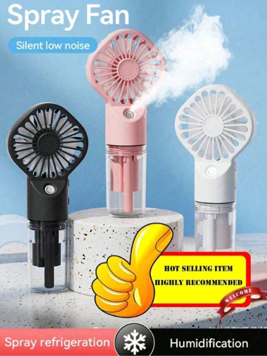 Portable Handheld Misting Fan, USB Rechargeable Misting Fan, 4-Speed Adjustable Mini Fan, 800mAh, Suitable For Home, Office, Travel, Mini Fan For Men And Women, Summer Cooling, Commencement, Congrats Grad, Portable Tools, Summer Essentials, Summer Portable