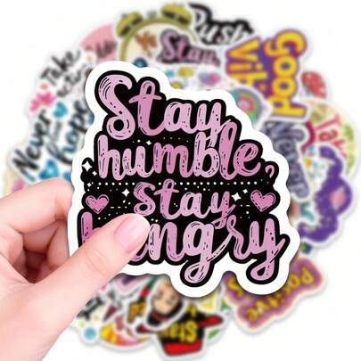 50 PCS Inspirational Stickers For Adults, Motivational Quote Decals For Water Bottles, Laptops, Skateboards, Journals, Phone Cases, Waterproof Vinyl Stickers For Office Workers, Students, Entrepreneurs, Self-Improvement Enthusiasts, Positive Affirmation Decor For Personal Items, Backpacks, Notebooks, And Daily Planner Accessories To Boost Confidence And Productivity