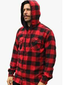 Men Coats - Red - View 7