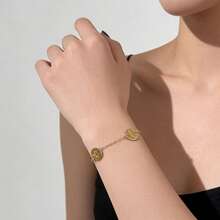 1pc Fashionable Delicate Arabic Blessing Symbol Stainless Steel Bracelet, Suitable For Women's Daily Wear, Party, And Gift - Arabic Letter Bracelet - View 6