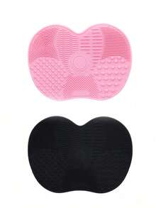 1 pieza Alfombrilla de silicona para limpiar brochas de maquillaje, soporte de secado con ventosa portátil para brochas, esponjas y borlas de maquillaje - Multicolor - Ver 25