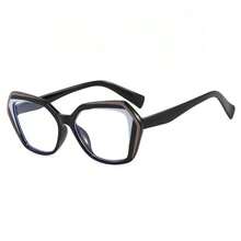 1副女士猫眼时尚简约透明镜片复古眼镜 - 彩色 - 查看 3