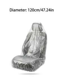 一次性汽车座椅套，透明防尘座椅套，防水防污，通用保护膜，适用于各种汽车座椅，例如轿车和卡车，轻便可折叠，抗撕裂，优质PE材质，弹性带设计，保持车内清洁 - 彩色 - 查看 11