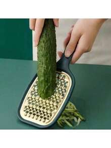 1 st dubbelsidigt rivjärn i rostfritt stål, grov- och finrivare, multifunktionell frukt- och grönsaksskärare, jämn strimning, handvänlig, lätt att rengöra, hållbar köksredskap - Multifärgad - Visa 8