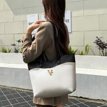 Nouveau sac cabas 2026 : Sac bandoulière minimaliste et spacieux pour les trajets domicile-travail - Blanc - Voir 3