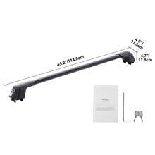 Dachträger Universal Dachgepäckträger Auto Alu Querträger 90 kg Tragkraft, passend für erhöhte Seitenschiene mit Lücke, passend Innenabstand des Dachbalkens 102-108 cm - Angepasste Dachausführung 120 cm - Übersicht 10
