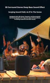 Altavoz Bluetooth portátil Lenovo SC3306 recargable por USB resistente al agua pequeño altavoz de audio para exteriores con larga duración de batería TWS Usic altavoz inalámbrico original para reproducción en interiores baño balcón /exteriores, canto, música, llamadas, transmisión en vivo y juegos - Ver 5