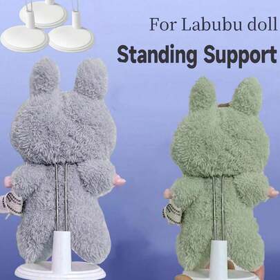 1pc/3pcs Adjustable Doll Stand Suitable For Labubu, Doll Display Stand Suitable For 4-8 Inch (Approximately 10.2-20.3 Cm) Dolls, Keeping Dolls In A Standing Position (Black, 3 Pieces Set) (Dolls Not Included)