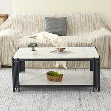 Coffee Tables - White+Black+MDF+Metal - View 5