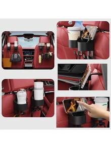 2026 New 3-In-1 Multifunctional Car Seat Back Hanger, Cup Holder Applicable To Universal Vehicles, Upgraded Seat Back Cup Holder Hook - Three-in-one Storage - View 6
