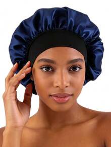 Women's Satin Sleep Cap, Soft Silk Sleep Hat Suitable For Curly Hair, Adjustable Sleep Hair Cap Fits Various Hairstyles - Multicolor - View 5