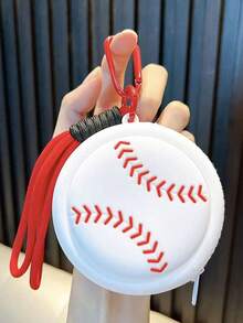 1pc Creative Sports Ball Keychain Pendant, Basketball, Baseball, Tennis, Soccer Keychain Decor, Bag Pendant, Gift For Friends, Family, Valentine's Day, Birthday, Party Decoration - Multicolor - View 7