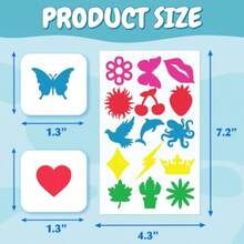 75PCS Assorted Summer Theme Tanning Stickers Pack Fun Vinyl Tattoo Style Patterns For Teens Adults Sun Tan Body Art Beach Vacation Festival Party DIY Decoration Transparent Color Reusable Material - Phong cách mùa hè 1 - Xem 2