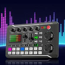 Micrófono inalámbrico profesional con tarjeta de sonido, equipo para podcast, interfaz de audio portátil todo en uno para podcast con preamplificador de micrófono integrado, carga USB y diseño inalámbrico, adecuado para grabación, transmisión en vivo, DJ y teléfono inteligente - Negro - Ver 3