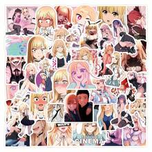 55pcs My Dress-Up Darling Anime Retro Aesthetics Fantasy Sun Ins Y2K Downtown Aesthetic Stickers Gifts Humorous And Funny Stickers 80S 90s Anime Stickers For Scrapbook Supplies Envelope, Water Bottle, Computer, Laptop, Phone, Luggage, Notebook, Fridge,Festival Party,Christmas Decoration New Year Winter Stationery Kindle - 55pcs - View 3
