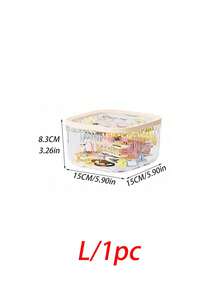 1pc/2pcs Transparent Hair Accessory Storage Box, Press-Type Desktop Organizer - Flip Lid Design Perfect For Storing Hair Clips, Hair Ties, Hair Ropes And Jewelry. Perfect Gift For Valentine's Day Or Birthday. (Note: Lid Installation Video Available On Homepage, Please Check, Thank You!) - Clear - View 14