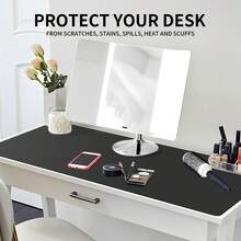 1pc Leather Desk Pad Cover, Office Desk Mat, Large Mouse Pad, Anti-Slip PU Leather Desk Blotter, Laptop Desk Pad, Coaster, Desk Mat, Waterproof Desk Writing Pad For Office And Home, Eye-Protection, Large Size Office Desk Accessories Desk Accessories Office Supplies Office Decor Office Desk Desk Office Accessories Mousepad Study Table Mouse Pad For Desk Desk Decor - A - View 7