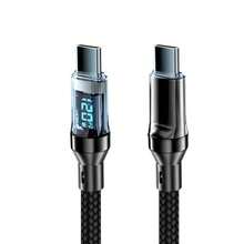 Oozcc 120W MAX 6A 快充尼龙编织防缠绕数据线,带 LCD 动态显示屏,USB A 转 Type-C PD 数据线,兼容 POCO 和特斯拉等设备,女士节礼物 - 黑色 - 查看 11