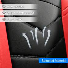 Universal Car Seat Covers For 5-Seat Vehicles Full Coverage Seat Cushion Front&Rear Seat Protector,Fit For Most Sedan SUV Truck Or Nissans Altima Leaf VW Golf Acura And More - 紅色 - 查看 6