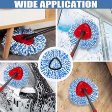 2 Pack Microfiber Spin Mop Replacement Head For 2 Tank System Deep Cleaning Machine Washable Easy Replace Refill For Home Floor Supplies - Blue - 查看 5