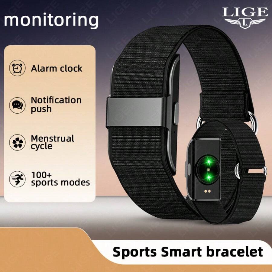 LIGE Fashion New Smart Bracelet, Screenless Design, Waterproof, Multiple Sports Modes, Sports Tracking, Sleep Monitoring - View 1